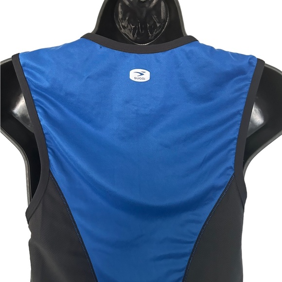Sugoi Women's Cycling Blue Black Zip Vest Size Medium - Picture 5 of 6
